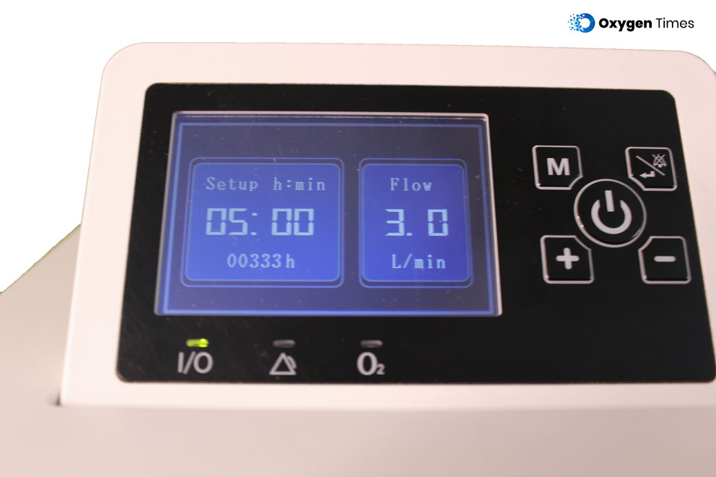Oxymed Mini oxygen concentrator digital flowmeter
